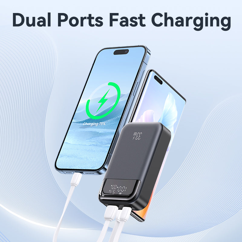 USAMS US-CD221 PB74 10000mAh 33W Power Bank Digital Display Phone External Battery USAMS US-CD221 PB74 10000mAh 33W Power Bank Digital Display Phone External Battery